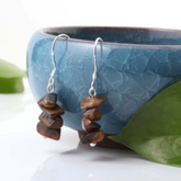 Wholesale Tiger Eye Stones Earrings For Women's